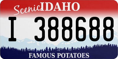 ID license plate I388688