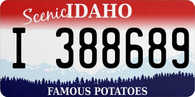 ID license plate I388689