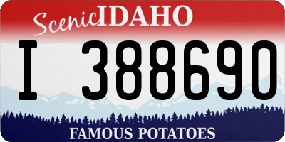 ID license plate I388690