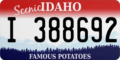 ID license plate I388692