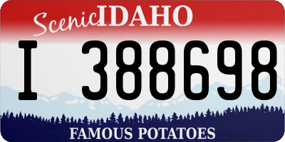 ID license plate I388698