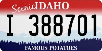 ID license plate I388701