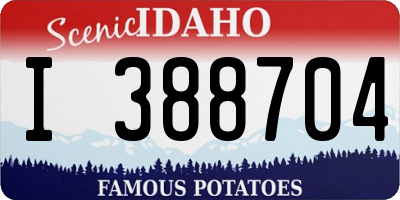 ID license plate I388704