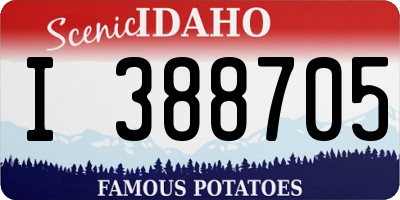 ID license plate I388705