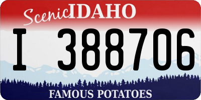 ID license plate I388706