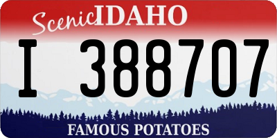 ID license plate I388707