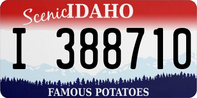 ID license plate I388710
