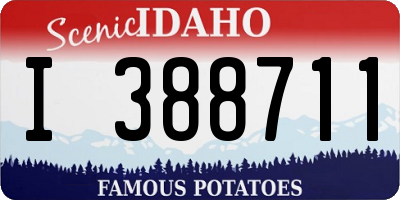 ID license plate I388711