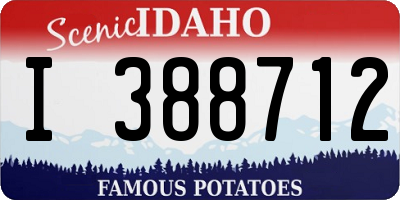 ID license plate I388712