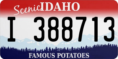 ID license plate I388713