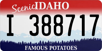 ID license plate I388717