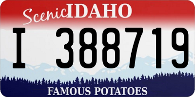 ID license plate I388719