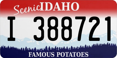 ID license plate I388721