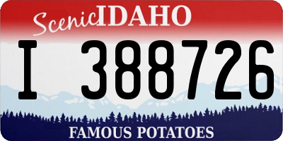 ID license plate I388726