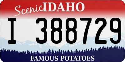 ID license plate I388729
