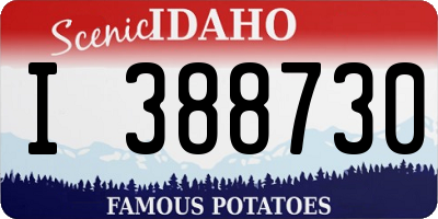 ID license plate I388730