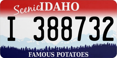 ID license plate I388732