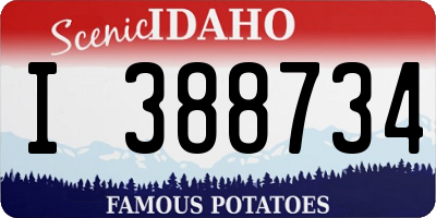 ID license plate I388734