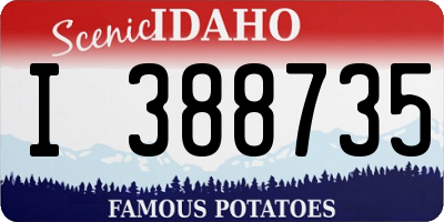 ID license plate I388735