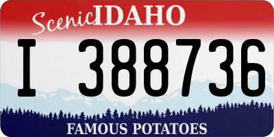 ID license plate I388736
