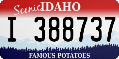 ID license plate I388737