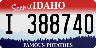 ID license plate I388740