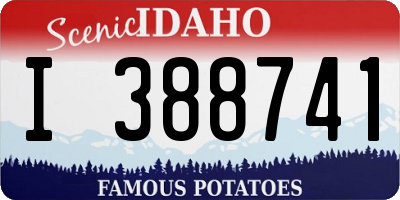 ID license plate I388741