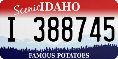 ID license plate I388745