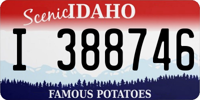 ID license plate I388746