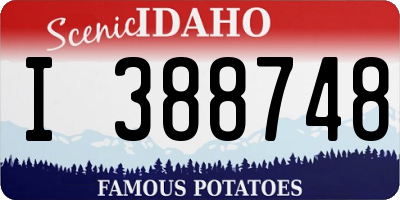 ID license plate I388748