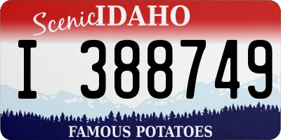 ID license plate I388749