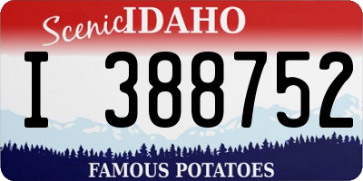 ID license plate I388752