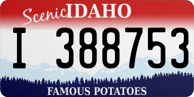ID license plate I388753