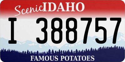 ID license plate I388757