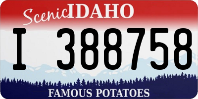 ID license plate I388758
