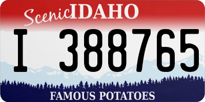 ID license plate I388765