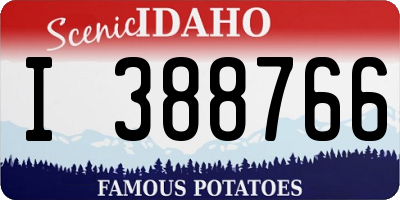 ID license plate I388766
