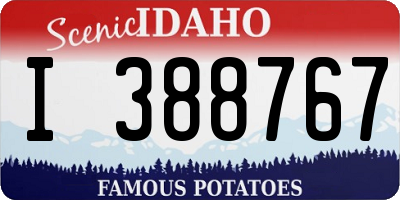 ID license plate I388767
