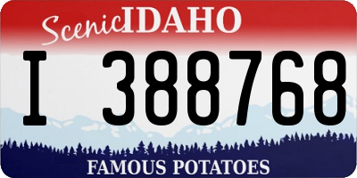 ID license plate I388768