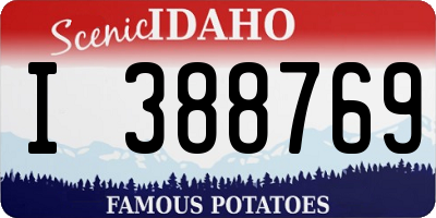 ID license plate I388769