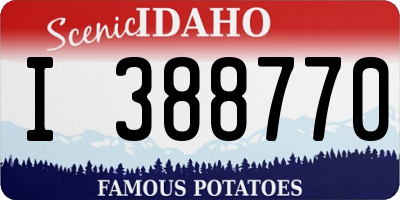 ID license plate I388770