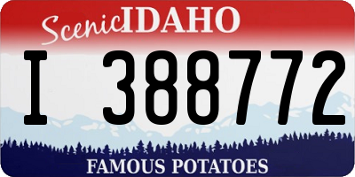 ID license plate I388772