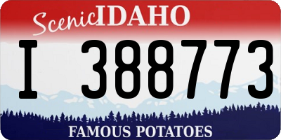 ID license plate I388773