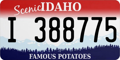 ID license plate I388775