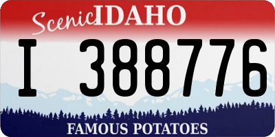 ID license plate I388776