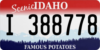 ID license plate I388778