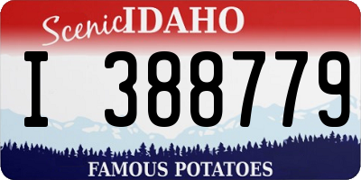 ID license plate I388779