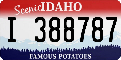 ID license plate I388787