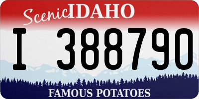 ID license plate I388790