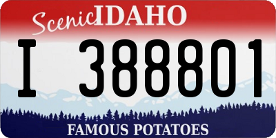 ID license plate I388801